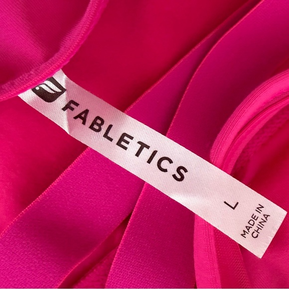 Fabletics Hot Pink Athletic Stretch Dress Strappy Size Large Athleisure Workout - Picture 9 of 12